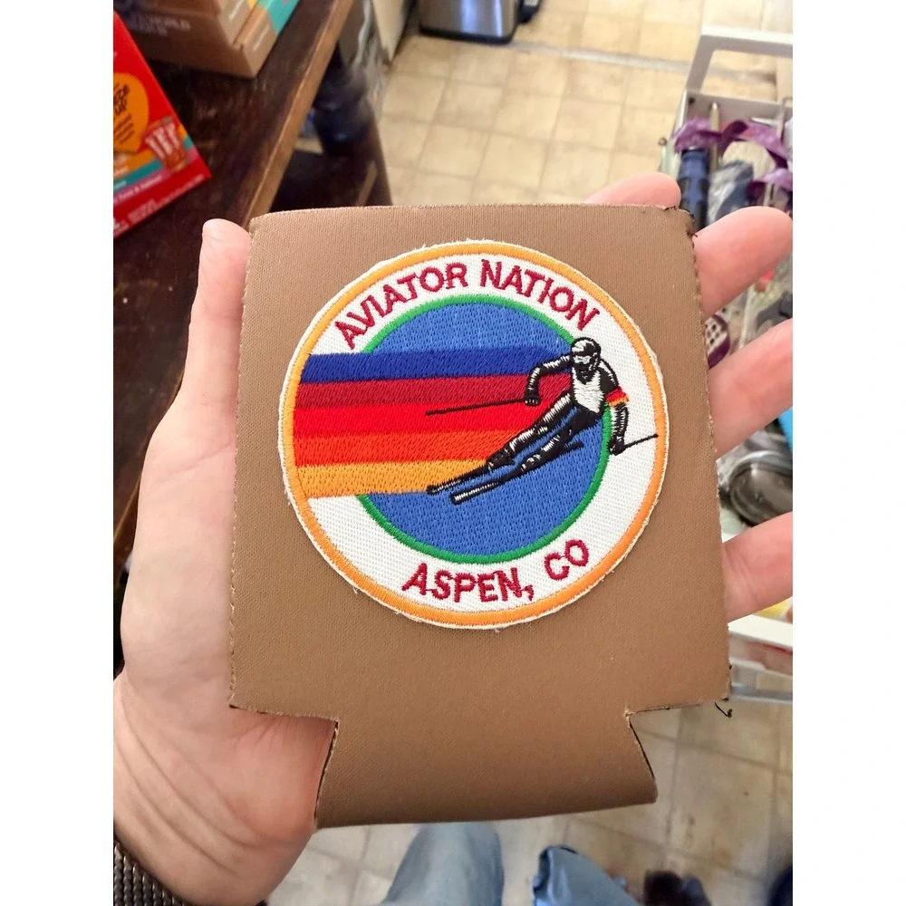 Aviator Nation Can Cozies Set of 4 Aspen Tiger Rainbow Retro Beverage Coolers